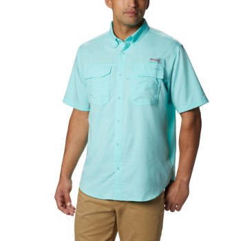 Columbia PFG Blood and Guts III Short Sleeve Woven, Camisa Azules Claro Para Hombre | 971536-DTV